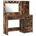 vidaXL Toaletný stolík 2 ks Hnedá 78.5 x 41 x 135 cm Kompozitné drevo