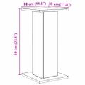vidaXL Stojany na reproduktor 2ks dub artisan 30x30x60cm kompoz. drevo