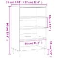 vidaXL Vysoká skrinka hnedý dub 57x35x90 cm kompozitné drevo