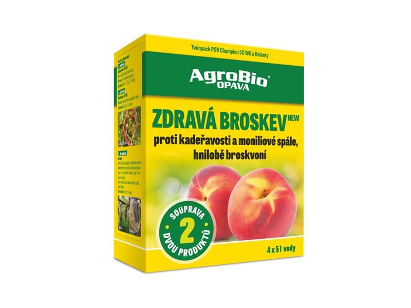 Přípravek proti kadeřavosti,moniliové spále a hnilobě broskvoní AGROBIO Zdravá Broskev New