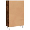 vidaXL Vysoká skrinka dymový dub 69,5x31x115 cm kompozitné drevo