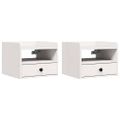 vidaXL Nočný stolík 2 ks Biela 38 x 36 x 29,5 cm Borovicový masív