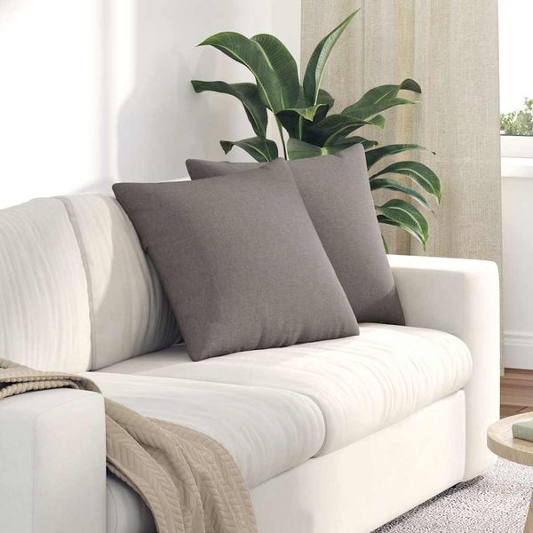 vidaXL Vankúše na pohovku 2 pcs Sivohnedá 50 x 50 cm látka