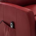 vidaXL Elektrické zdvíhacie TV kreslo, vínovo červené, umelá koža