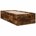 vidaXL Posteľný rám dymový dub 75x190 cm kompozitné drevo