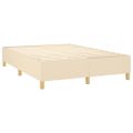 vidaXL Posteľný rám boxspring s matracom krémový 140x200 cm látka