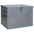 vidaXL Hliníková bednička 610x430x455 mm strieborná