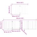 vidaXL Brána pre psa dvere sklad. 6-panel. čierna 480cm topoľové drevo
