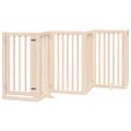 vidaXL Brána pre psa s dverami skladacia 9 panely 450cm topoľové drevo