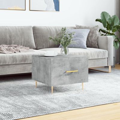 vidaXL Konferenčný stolík betónovo sivý 50x50x40 cm kompozitné drevo