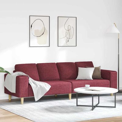 vidaXL Pohovka do obývačky Víno červené 250 x 77 x 76 cm Polyester