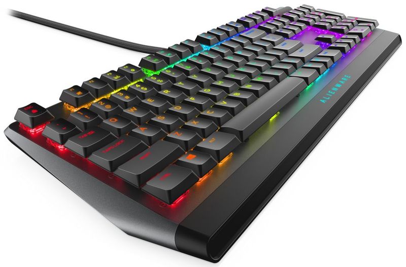 DELL klávesnice Alienware Low-profile RGB Mechanical Gaming Keyboard/  AW510K/ US/ Int./ mezinár./ Dark Side of th Moon Klávesnice, herní, drátová, mechanická, Cherry MX Red, RGB podsvícení, US mezinárodní, USB, cerná