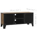 vidaXL TV skrinka hnedá 105x36x47 cm kov a MDF