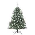 vidaXL Umelý vianočný stromček Zelená 120 cm PVC, plast a oceľ