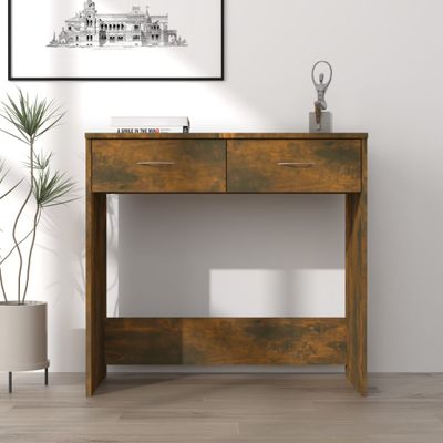 vidaXL Stôl dymový dub 80x40x75 cm spracované drevo