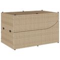 vidaXL skladacie lehátko s vankúšom a úložným priestorom z béžového