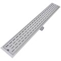 vidaXL Rovný sprchový odtok s líniami 2 ks 930x140 mm nehrdzavejúca oceľ