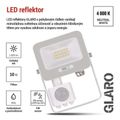 LED reflektor GLARO EMOS ZS2314W s pohybom detektorom, 10 W, biela, IP54, 1000 lm, neutrálna biela