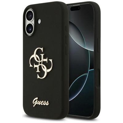 Obal Guess Silicone Big 4G Script pre iPhone 17 čierny