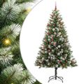 vidaXL Umelý vianočný stromček s umelým snehom 300 LED Teplá biela