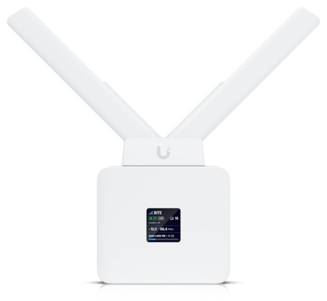 Ubiquiti Mobile Router - LTE router, 2,4 GHz, GPS, PoE In, PoE Out, 802.3af/at Router, mobilní, LTE, Wi-Fi 4 (802.11b/g/n), 1× nano SIM slot, GPS, 2× RJ-45, PoE+/USB-C/4pin napájení