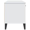 vidaXL Lavica na topánky VIKEN, biela 106x35x45 cm, kompozitné drevo