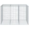 vidaXL Gabiónový kôš s krytom 150x100x100 cm pozinkované železo