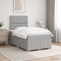 vidaXL Posteľ boxspring s matracom Svetlosivá 120 x 200 cm Látka