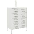 vidaXL Komoda biela 68x39x89 cm oceľ