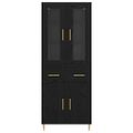 vidaXL Highboard 2 ks Čierny dub 69,5 x 34 x 180 cm Kompozitné drevo