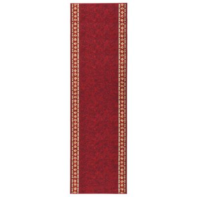vidaXL Koberec behúň červený 100x450 cm protišmykový