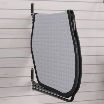 vidaXL Vešiak na podložku pod sedlo 3 ramená čierny železo