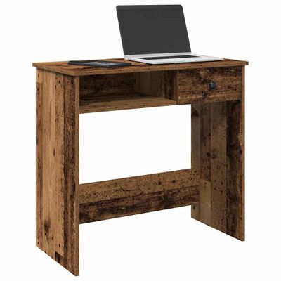 vidaXL Písací stôl staré drevo 80x40x75 cm kompozitné drevo