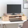 vidaXL Stojan na monitor 70x27,5x15 cm masívna borovica