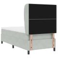 vidaXL Posteľ s pružinovým rámom Svetlosivá 200 x 80 cm Zamat
