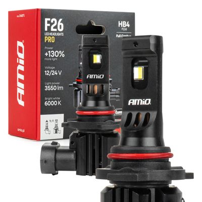 LED žárovky hlavního svícení Série F26 PRO LumiTec LIMITED +130% DUO FULL CANBUS HB4 12V 24V AMiO-04874