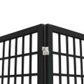 vidaXL Skladací paraván so 4 panelmi japonský štýl 160x170 cm čierny