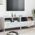 vidaXL TV skrinky 2 ks biele 68x39x50,5 cm oceľ