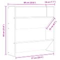 vidaXL Nástenné skrinky na topánky 4 ks, biele 60x18x60 cm