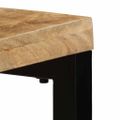 vidaXL Konzolový stolík 120x35x76 cm mangové drevo a oceľ