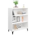 vidaXL Komoda lesklá biela 69,5x32,5x90 cm spracované drevo