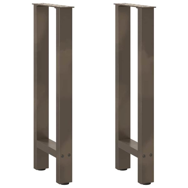 vidaXL Nohy konzolového stolíka, prírodná oceľ, 2 ks, 38 x (72-73) cm, oceľ