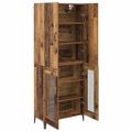 vidaXL Highboard Staré drevo 69,5 x 34 x 180 cm Kompozitné drevo