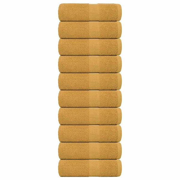 vidaXL Utierky na umývanie FROGN 10 ks zlaté 30x30 cm 360 g/m²