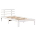 vidaXL Posteľný rám so zásuvkami biely 75x190 cm borovicový masív