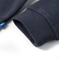Detská mikina kapucňa polovičný zips antracitová a koňaková 128