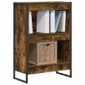 vidaXL Knižnica 60 x 30 x 86,5 cm Kompozitné drevo Dymová dub