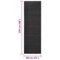 vidaXL Koberec prírodný sisal 80x250 cm čierny