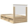 vidaXL Rám postele Sonoma dub 90 x 190 cm Masívne borovicové drevo
