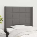 vidaXL Čelo postele so záhybmi tmavosivé 103 x 16 x 118/128 cm látka
